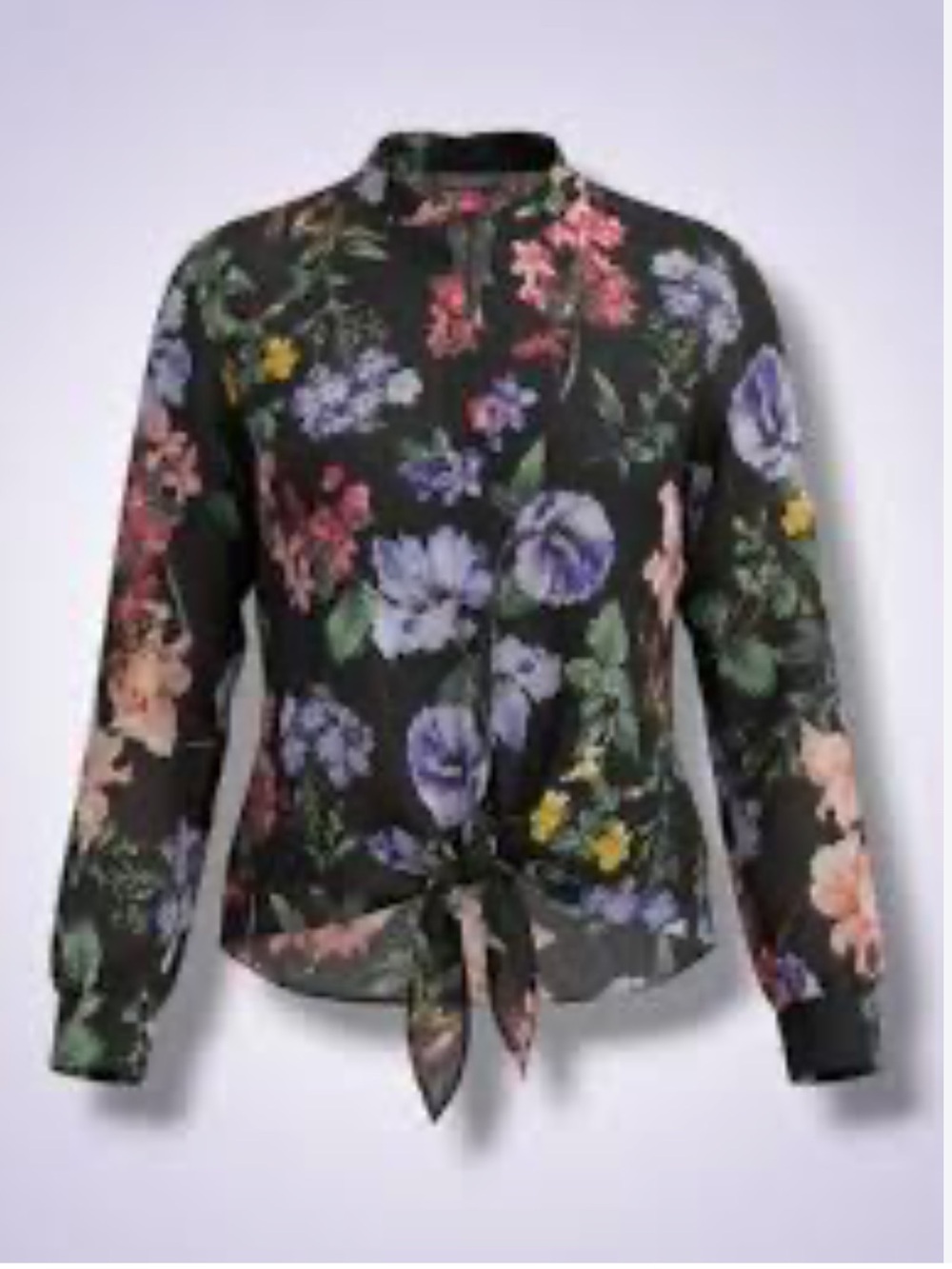 VINCE CAMUTO Semi-Sheer Floral Button Front Blouse Size M